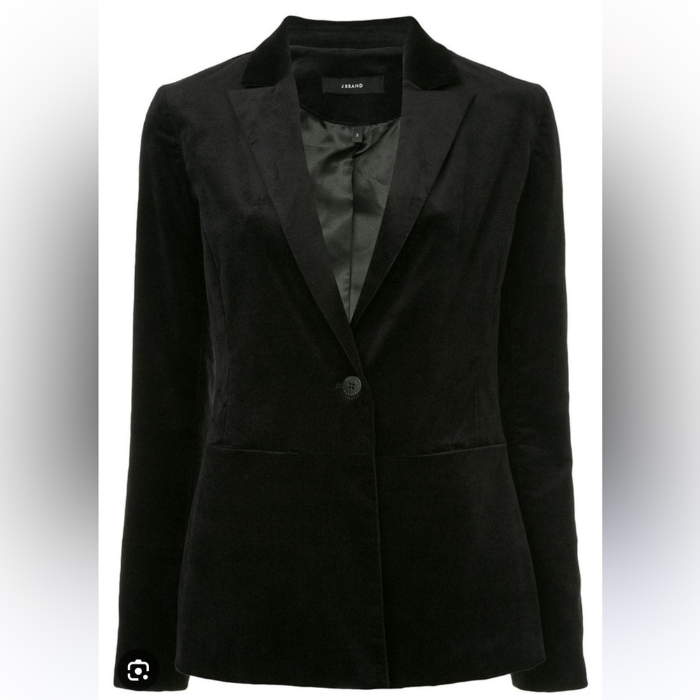 J Brand Denise Blazer Black Size Small Velvet